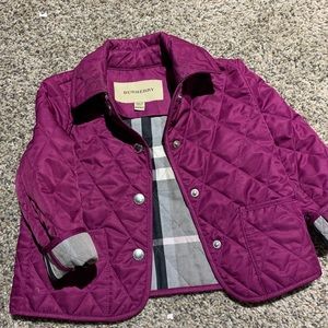 Purple Burberry Toddler Coat 18M